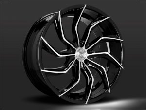 Custom Matisse Wheels by Lexani - Concave Series - Glossy Black with Machined Accents Custom Matisse Wheels by Lexani - Concave Series - Glossy Black with Machined Accents